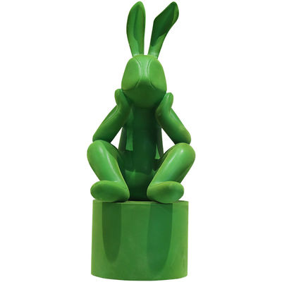 Tượng thỏ bằng nhựa 800 mm, Tác phẩm điêu khắc vườn động vật OEM ODM