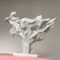 Tác phẩm điêu khắc trừu tượng ngoài trời nhỏ Màu trắng điêu khắc bằng đá cẩm thạch trừu tượng Quà tặng trưng bày